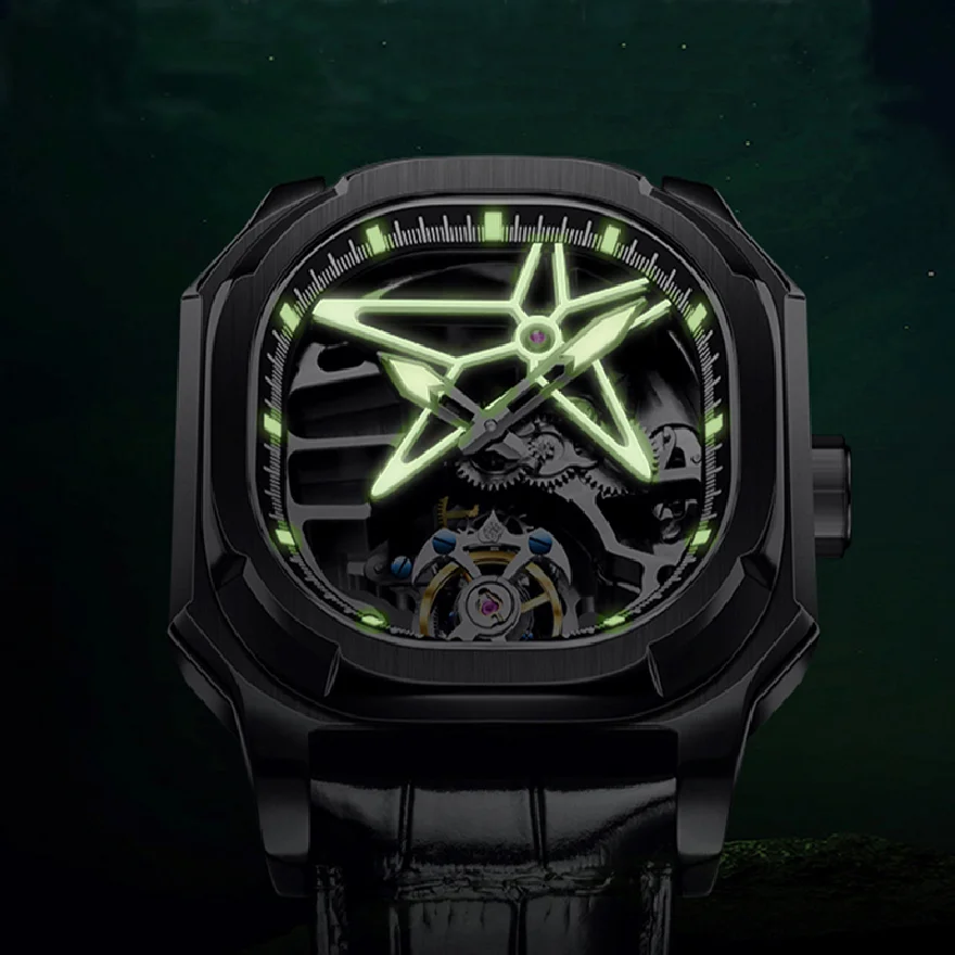 AESOP Punk Skeleton Tourbillon Watch For Men Octagon Square Manual Winding Sapphire Mechanical Watches 7052G Luminous Waterproof
AESOP Punk Skeleton Tourbillon Watch For Men Octagon Square Manual Winding Sapphire Mechanical Watches 7052G Luminous Waterproof