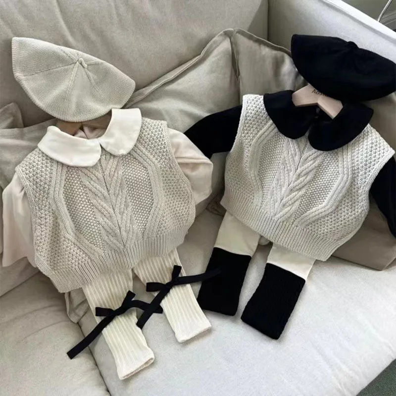 Осень-зима 2022, новинка, детский вязаный Простой повседневный жилет для улицы, топы без рукавов для девочек и мальчиков, Детские однотонные х... 
Осень-зима 2022, новинка, детский вязаный Простой повседневный жилет для улицы, топы без рукавов для девочек и мальчиков, Детские однотонные х...