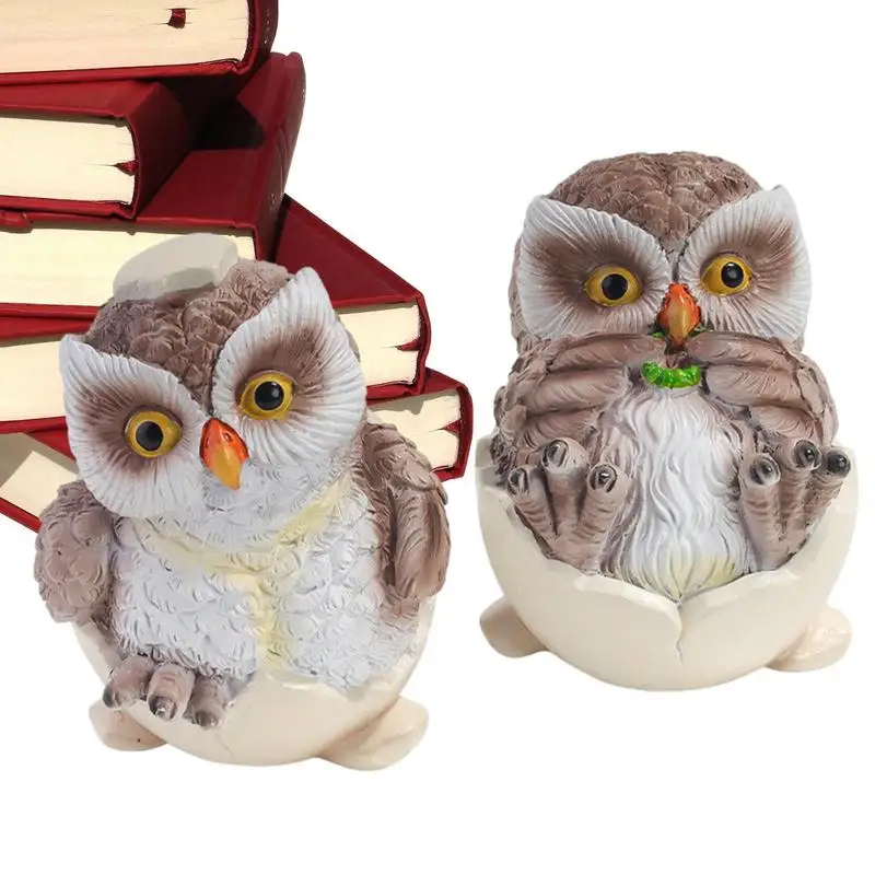 Owl Figurines 2PCS Miniature Tabletop Garden Resin Eggshell Owl Statue Adorable Bird Figurine For Owl Lovers Mini Animal
Owl Figurines 2PCS Miniature Tabletop Garden Resin Eggshell Owl Statue Adorable Bird Figurine For Owl Lovers Mini Animal