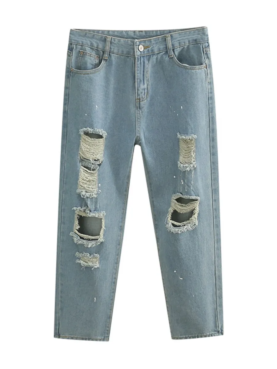 Y2k Clothes Jeans Women Denim Cotton Ankle-Length HIGH Waist Pockets Holes Casual Pants
Y2k Clothes Jeans Women Denim Cotton Ankle-Length HIGH Waist Pockets Holes Casual Pants