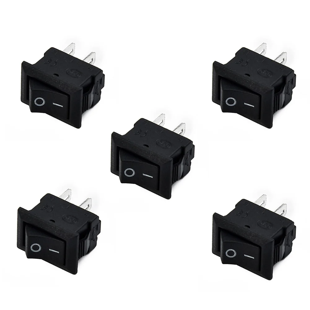 

10Pcs Auto Car Truck Boat Round Rocker 12V 16A 2-Pin ON/OFF Toggle SPST Switches 10*15mm/0.4*0.6 Inch Plastic + Metal