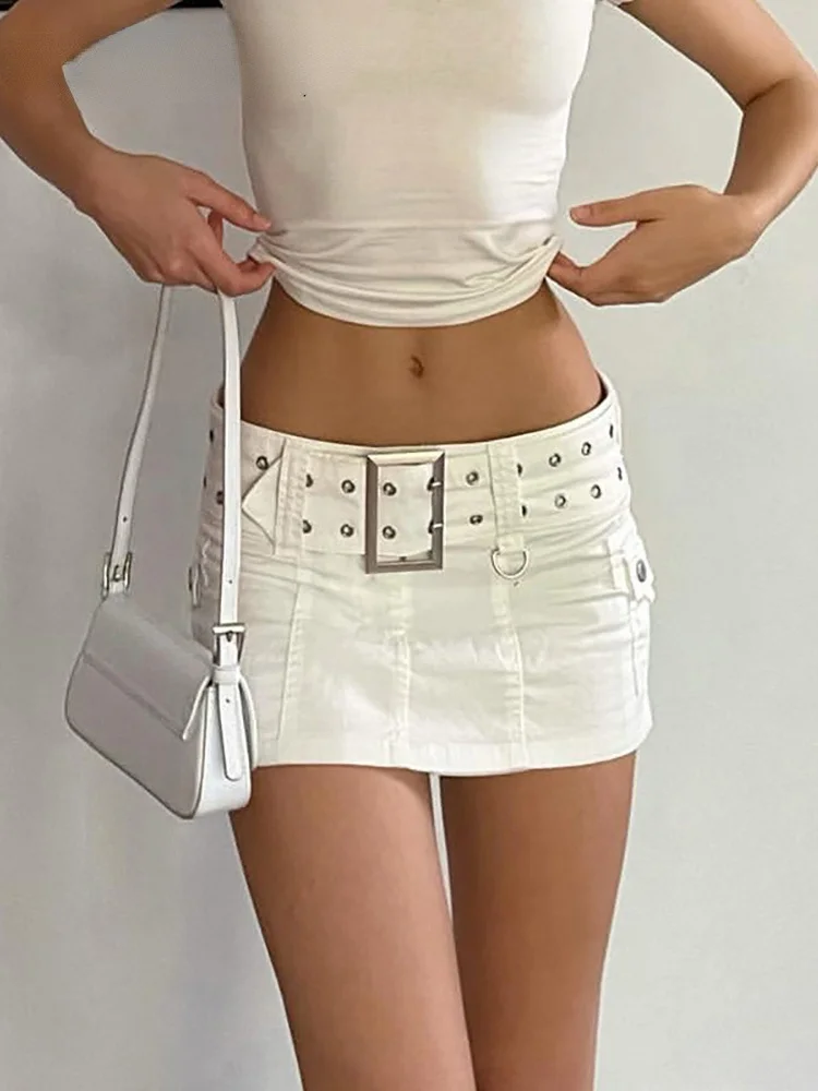 Dinboa Y2k Denim Mini Skirt, Basic Aesthetics, Belt, Low Waist, Fashion, Sexy, Pocket, White, Cute, Clubwear, 2022
Dinboa Y2k Denim Mini Skirt, Basic Aesthetics, Belt, Low Waist, Fashion, Sexy, Pocket, White, Cute, Clubwear, 2022