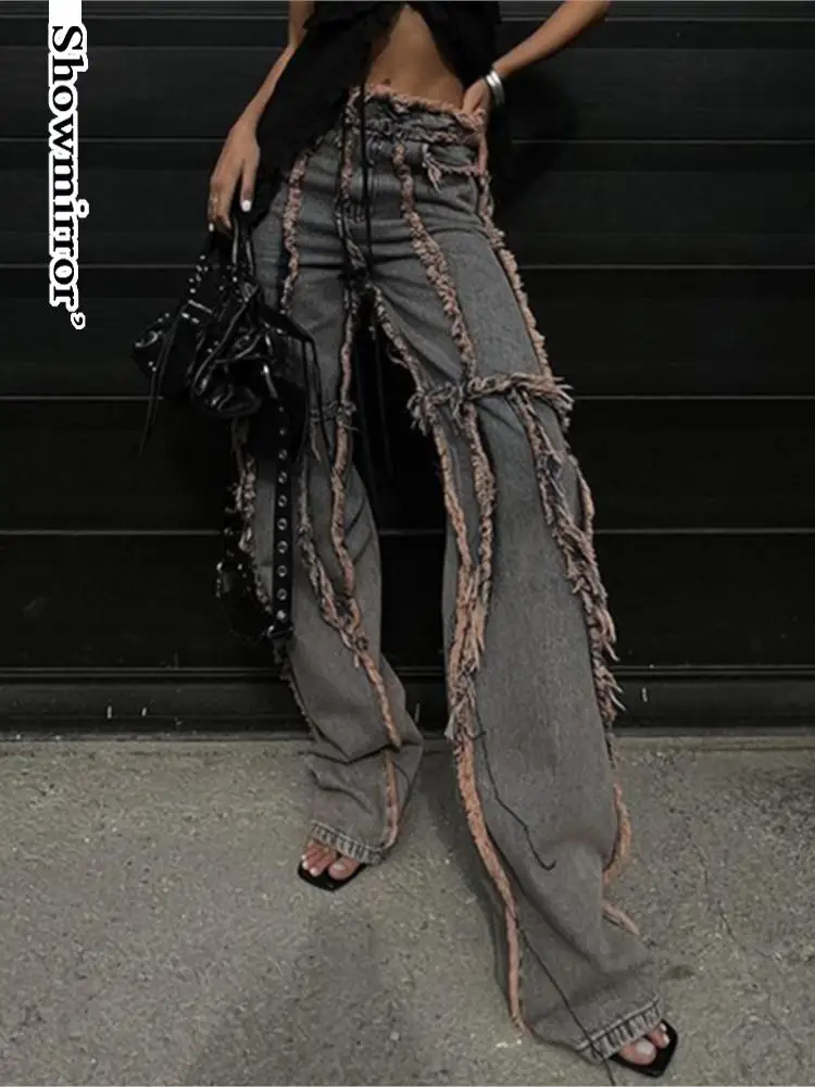 Модные женские крутые потертые джинсы, винтажные модные джинсовые брюки с заниженной талией, брюки в стиле гранж и хип-хоп, Y2K, уличная модель
Модные женские крутые потертые джинсы, винтажные модные джинсовые брюки с заниженной талией, брюки в стиле гранж и хип-хоп, Y2K, уличная модель