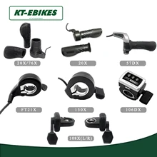 Electric Bicycle Thumb Throttle ebike Whole Throttle Half Twist Throttle Handle With Battery Indicator Lock with Power Switch