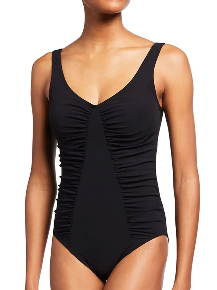 Vintage Black Swimwear Women One Piece Sexy Bodysuit Slim Bathing Suits Women's Swimsuit Monokini Swimming Beach Wear For Female
Vintage Black Swimwear Women One Piece Sexy Bodysuit Slim Bathing Suits Women's Swimsuit Monokini Swimming Beach Wear For Female