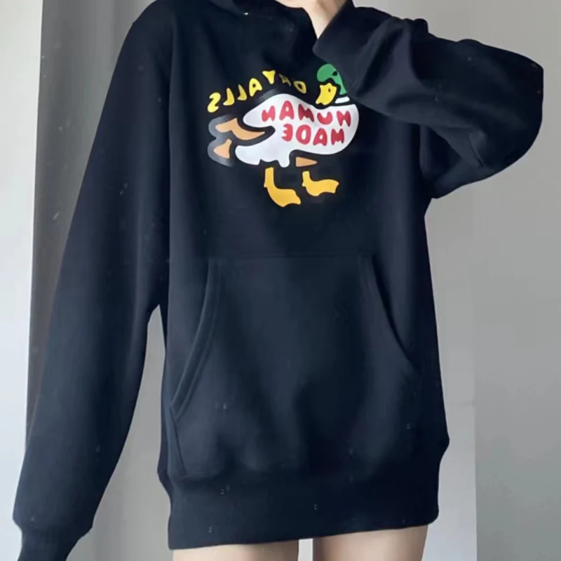 Human Made Hoodie Sweatshirts Black White Winter Fleece Duck Print Men Women High Quality Sweatshirts
Human Made Hoodie Sweatshirts Black White Winter Fleece Duck Print Men Women High Quality Sweatshirts