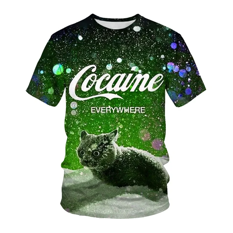 Футболка Мужская/женская с рисунком кошки, повседневный Топ оверсайз с коротким рукавом, забавная одежда с 3D-принтом
Футболка Мужская/женская с рисунком кошки, повседневный Топ оверсайз с коротким рукавом, забавная одежда с 3D-принтом