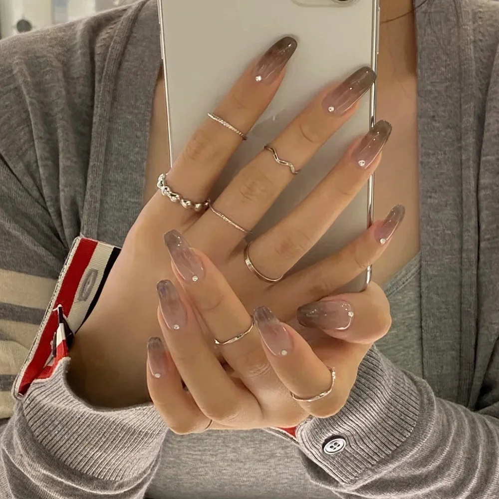 Искусственные ногти, 24 шт., длинные, плоские, с полным покрытием 
Искусственные ногти, 24 шт., длинные, плоские, с полным покрытием