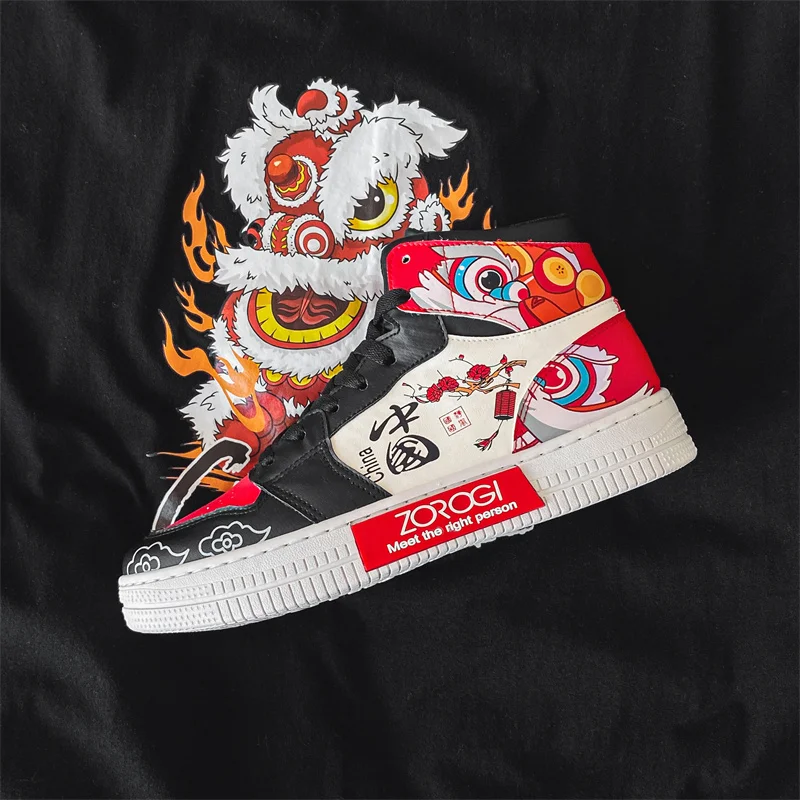 Chinese style Men's High top Sneakers Fashion Graffiti Vulcanized Shoes Man Streetwear Cosplay Shoes Men Skateboarding Sneakers
Chinese style Men's High top Sneakers Fashion Graffiti Vulcanized Shoes Man Streetwear Cosplay Shoes Men Skateboarding Sneakers