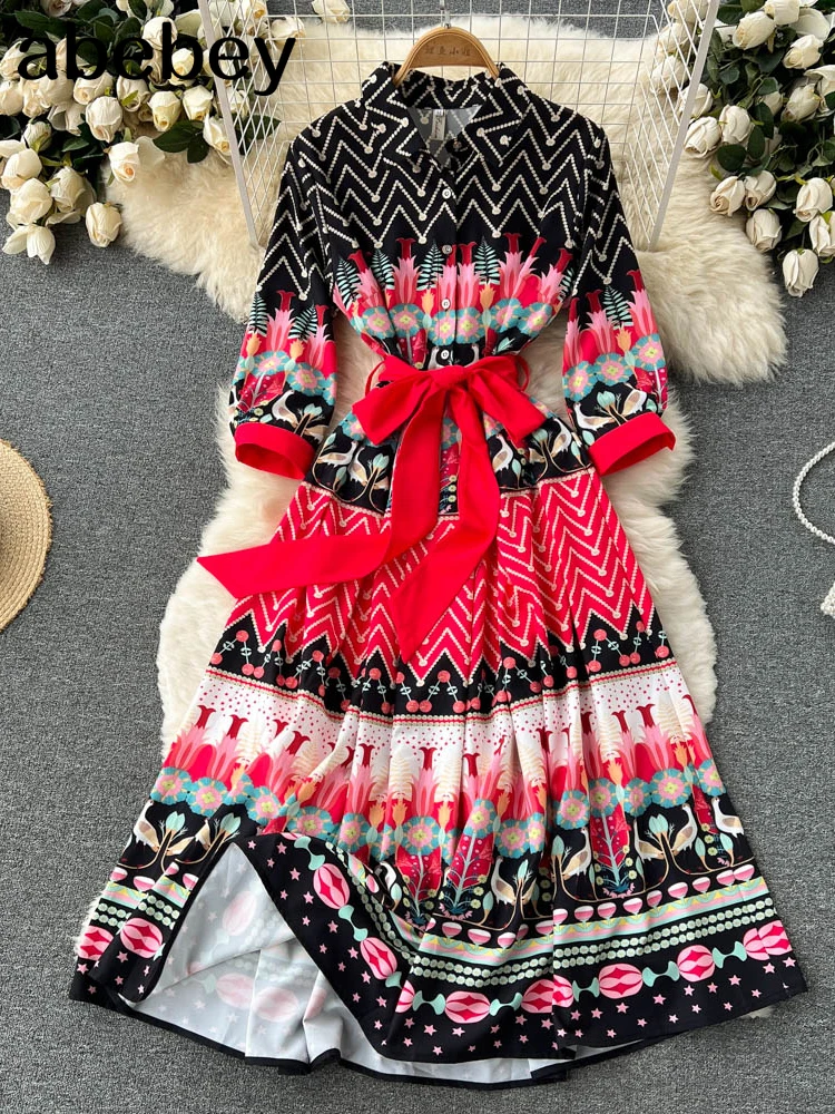 Pleated Dress Women Summer 2022 Floral High Waist Sashes Long Sleeves Turn down Collar Buttons Korean Style Ladies Dresses
Pleated Dress Women Summer 2022 Floral High Waist Sashes Long Sleeves Turn down Collar Buttons Korean Style Ladies Dresses