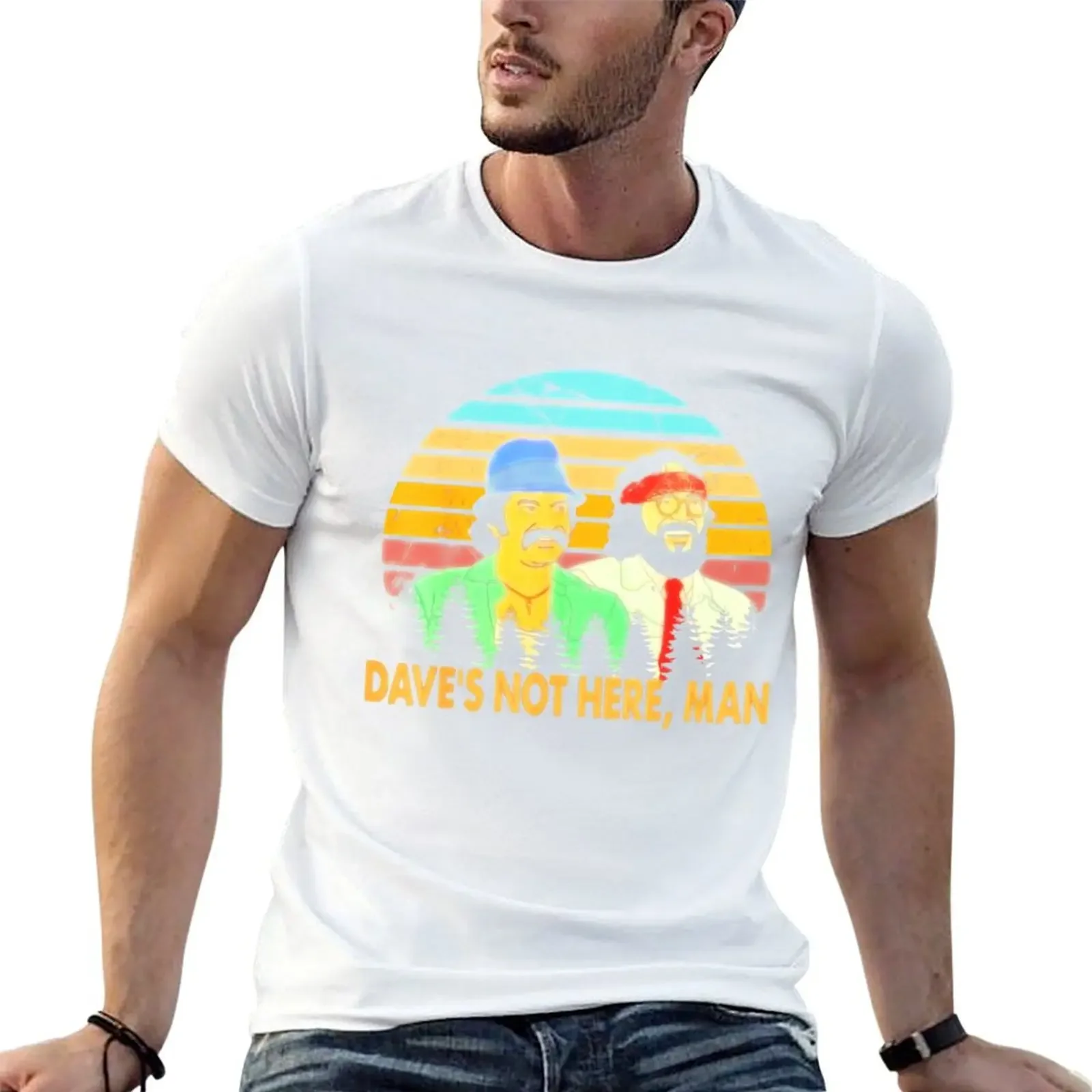 Винтажная классическая комедийная футболка Cheechs Arts Chongs-Dave Not Here милая одежда