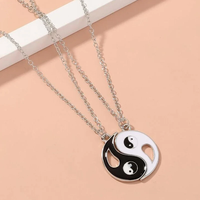 Punk Tai Chi Paired Pendant Necklaces For Women Men Lovers Friends Hip Hop Link Chain Yin Yang Couple Necklace Fashion Jewelry
Punk Tai Chi Paired Pendant Necklaces For Women Men Lovers Friends Hip Hop Link Chain Yin Yang Couple Necklace Fashion Jewelry