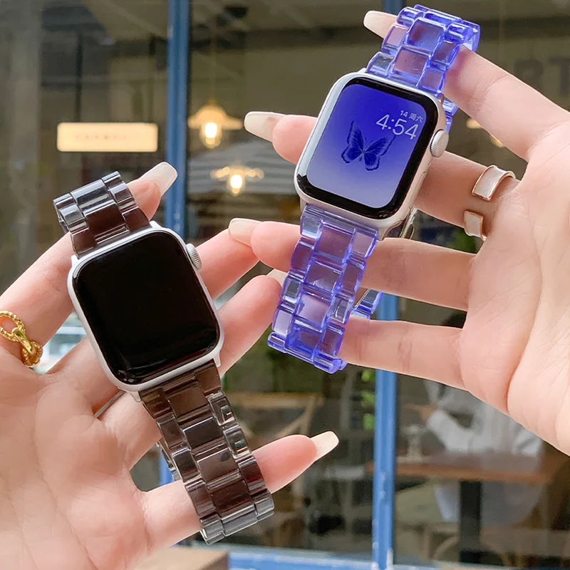 Transparent Resin strap for apple watch band 42mm 40mm correa 44mm 38mm Clear steel bracelet iwatch series 8 7 6 4 SE 41mm 45mm
Transparent Resin strap for apple watch band 42mm 40mm correa 44mm 38mm Clear steel bracelet iwatch series 8 7 6 4 SE 41mm 45mm