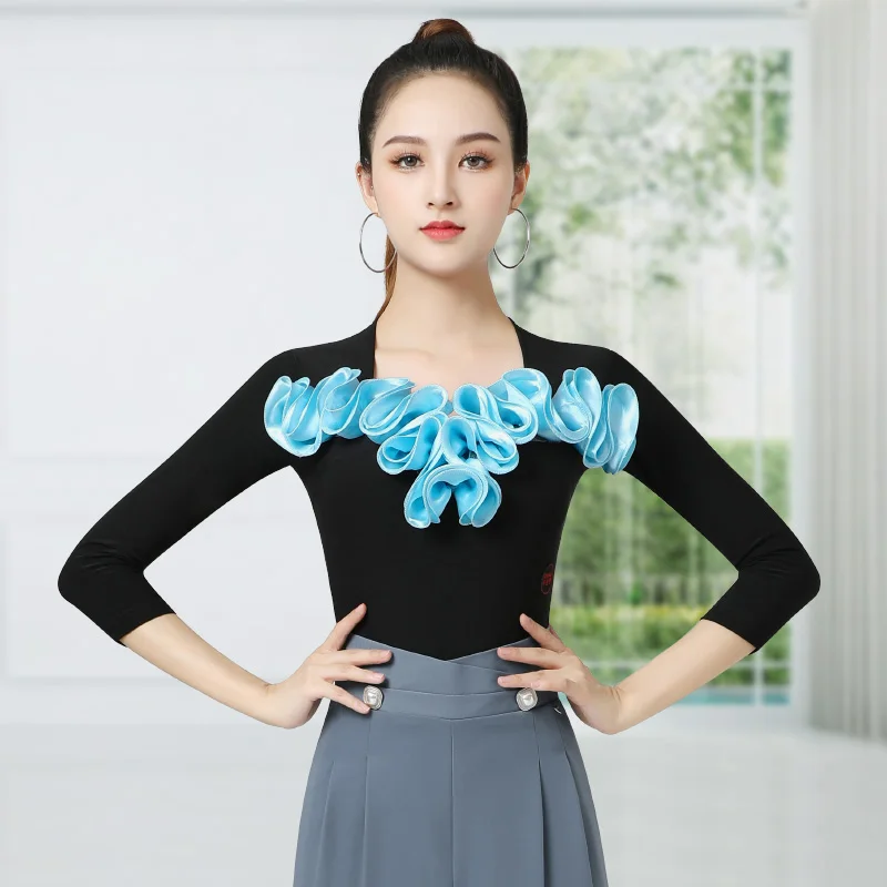 Doubl Modern Dance Clothes Top New 2022 U-Neck Jumpsuit Women's Waltz Practice Clothes Top Summer Middle Sleeve
Doubl Modern Dance Clothes Top New 2022 U-Neck Jumpsuit Women's Waltz Practice Clothes Top Summer Middle Sleeve