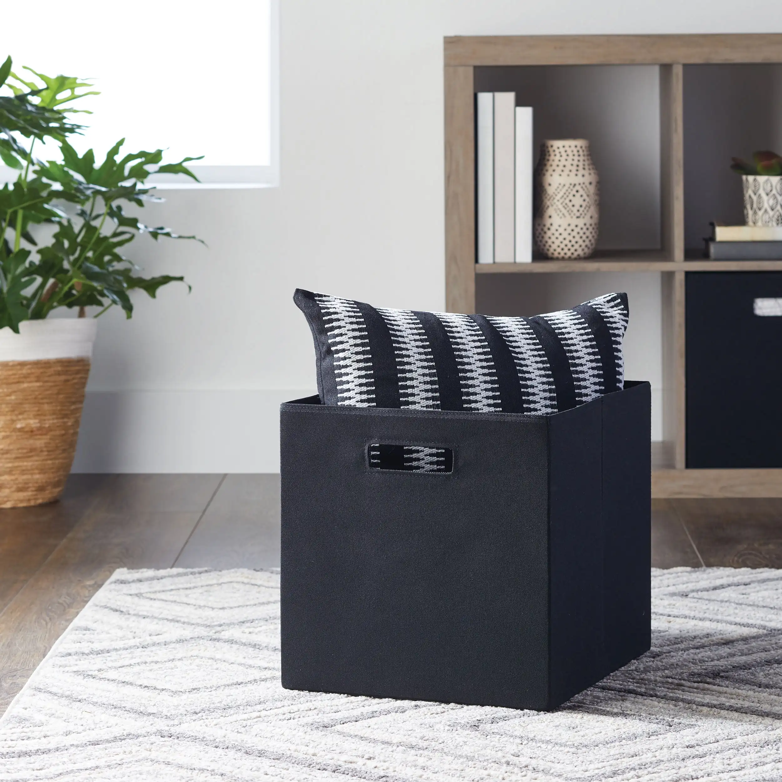 Fabric Cube Storage Bins (12.75" X 12.75"), Black, 2 Pack Storage Box Storage Clothes Organizer Home Organization and Storage
Fabric Cube Storage Bins (12.75" X 12.75"), Black, 2 Pack Storage Box Storage Clothes Organizer Home Organization and Storage