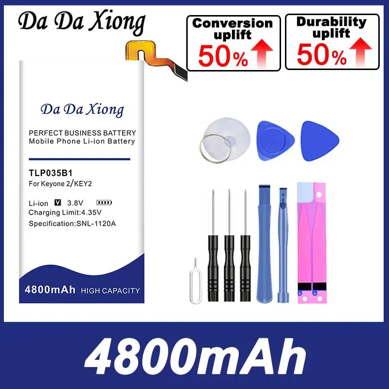 DaDaXiong 100% New 4800mAh TLP035B1 Bateria for BlackBerry Keytwo KEY2 Free Double-Sided Tape Sticker
DaDaXiong 100% New 4800mAh TLP035B1 Bateria for BlackBerry Keytwo KEY2 Free Double-Sided Tape Sticker