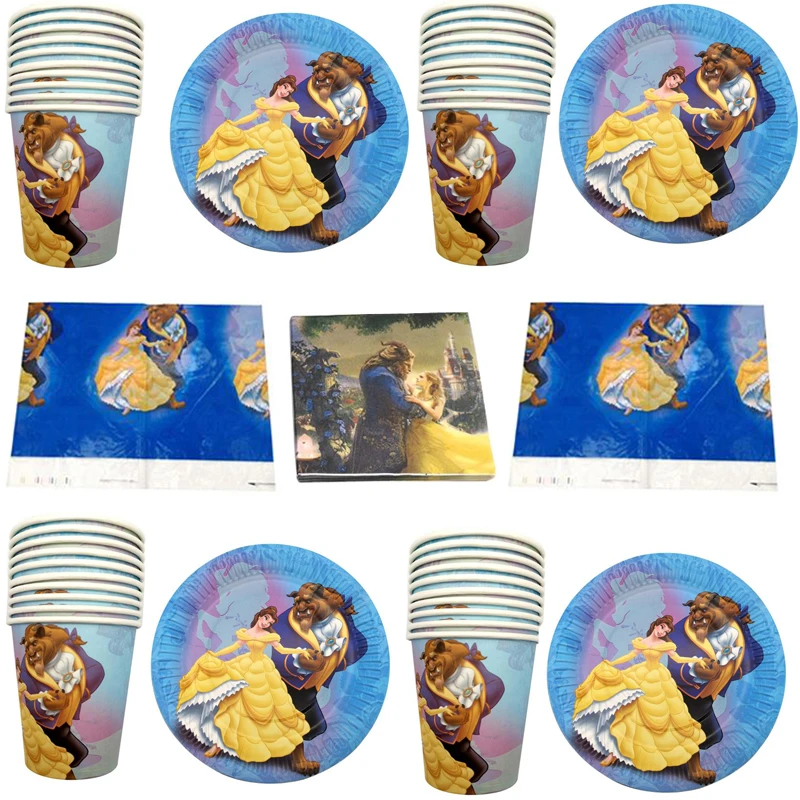 61pcs/lot Beauty Beast Theme Tablecloth Napkins Happy Birthday Party Plates Cups Baby Shower Decorations Events Tableware Set
61pcs/lot Beauty Beast Theme Tablecloth Napkins Happy Birthday Party Plates Cups Baby Shower Decorations Events Tableware Set