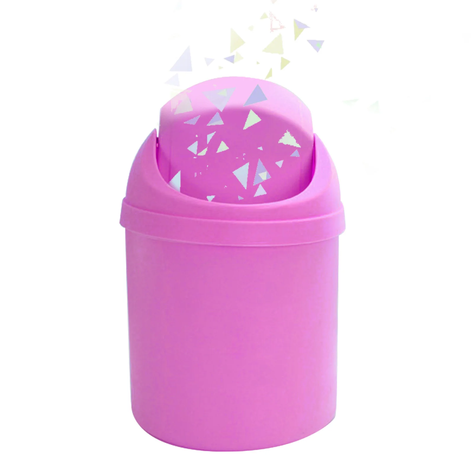 

Mini Desktop Bin Small Trash Can Tube With Cover Bedroom Trash Can Garbage Can Clean Workspaces Storage Box Home Desk Dustbin