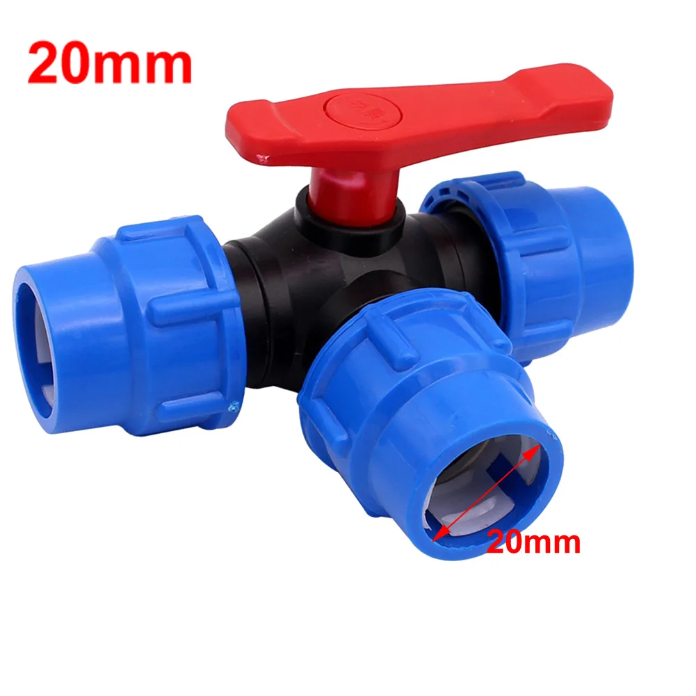 Accessories Ball Valve 1Pcs 20/25/32/40/50mm 20mm-50mm 3-Way Ball Valve Black+Blue PE PE Pipe Valve Ball Brand New
Accessories Ball Valve 1Pcs 20/25/32/40/50mm 20mm-50mm 3-Way Ball Valve Black+Blue PE PE Pipe Valve Ball Brand New