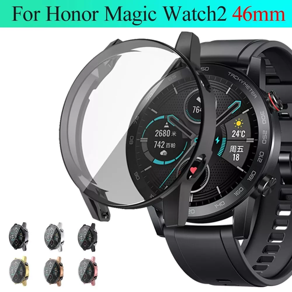 

Мягкий чехол из ТПУ 46 мм для Honor Magic Watch 2, Ультратонкий чехол с полным покрытием на 360 градусов, защитное покрытие для экрана часов, аксессуары ...