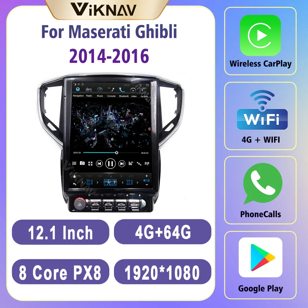12.1 Inch Touch Screen 8 Core 64G Carplay Radio For Maserati Ghibli 2014-2016 Auto Accessoires 1080P Navigation GPS Plug&Play
12.1 Inch Touch Screen 8 Core 64G Carplay Radio For Maserati Ghibli 2014-2016 Auto Accessoires 1080P Navigation GPS Plug&Play