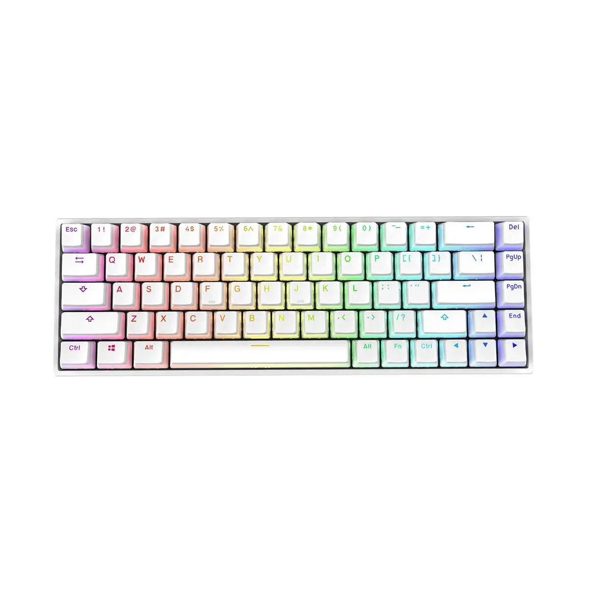 

GamaKay MK68 68 Keys RGB Hot Swappable Type-C Wired Mechanical Keyboard Gateron Optical Switch NKRO PBT Pudding Gaming Keyboards