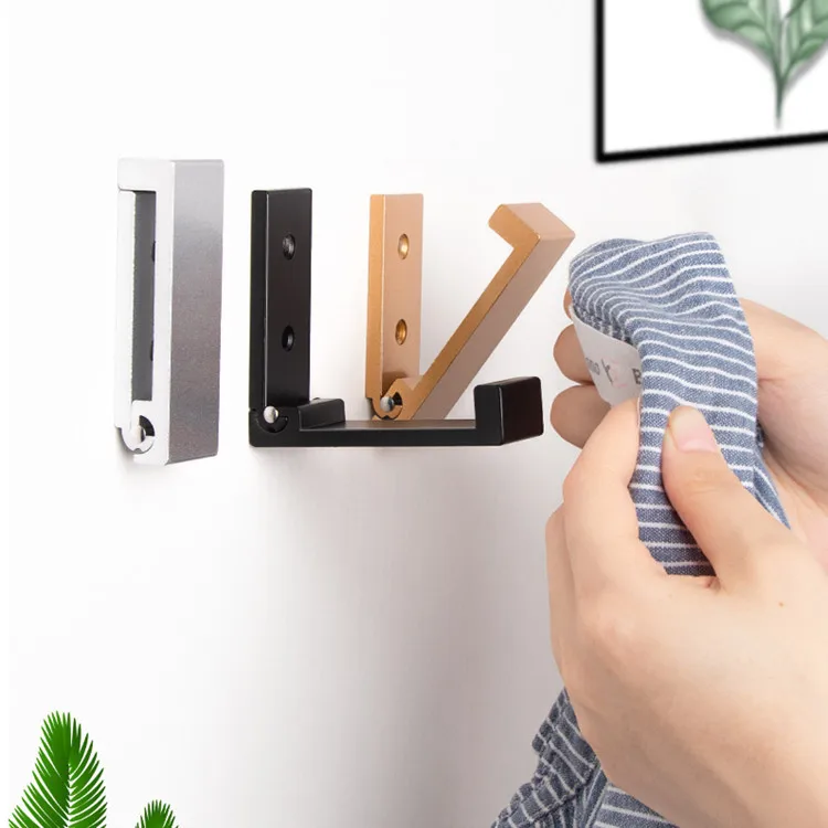 Space aluminum punch-free hanger hook wall-mounted hidden creative folding hanger metal hook bathroom essential hook
Space aluminum punch-free hanger hook wall-mounted hidden creative folding hanger metal hook bathroom essential hook