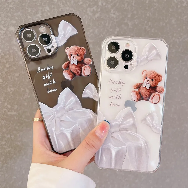 Cute Clear Cartoon Animal Bear White Bow Female Soft Case For Iphone 11 12 13 Pro Max 7 8 Plus Xr X Xs Anti-drop Cover Fundas
Cute Clear Cartoon Animal Bear White Bow Female Soft Case For Iphone 11 12 13 Pro Max 7 8 Plus Xr X Xs Anti-drop Cover Fundas
