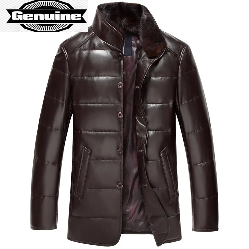 Мужская куртка из натуральной овечьей кожи, черная теплая пуховая куртка с воротником из меха норки, зима 2023
Мужская куртка из натуральной овечьей кожи, черная теплая пуховая куртка с воротником из меха норки, зима 2023