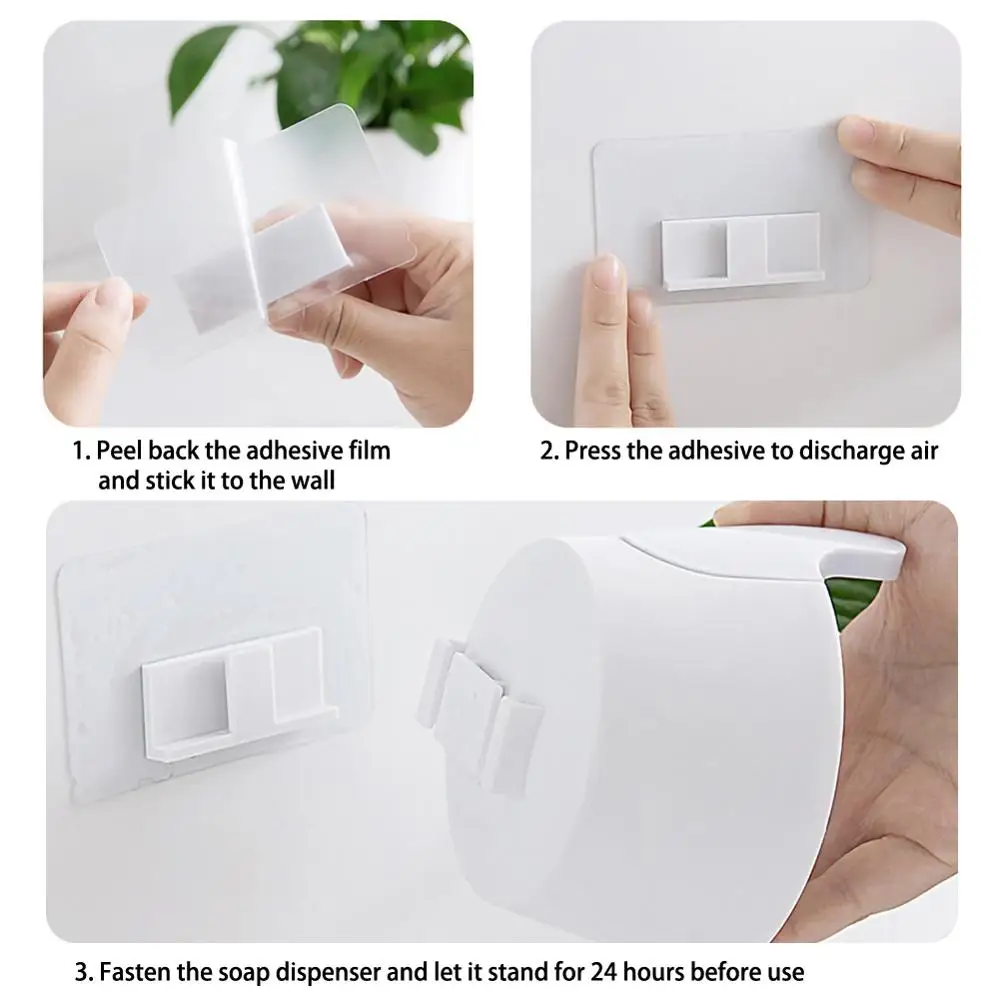 350ml Small Liquid Soap Dispenser Wall Mounted Free Punching Plastic Sanitizer Shampoo Dispenser For Bathroom Kitchen Hotel
350ml Small Liquid Soap Dispenser Wall Mounted Free Punching Plastic Sanitizer Shampoo Dispenser For Bathroom Kitchen Hotel
