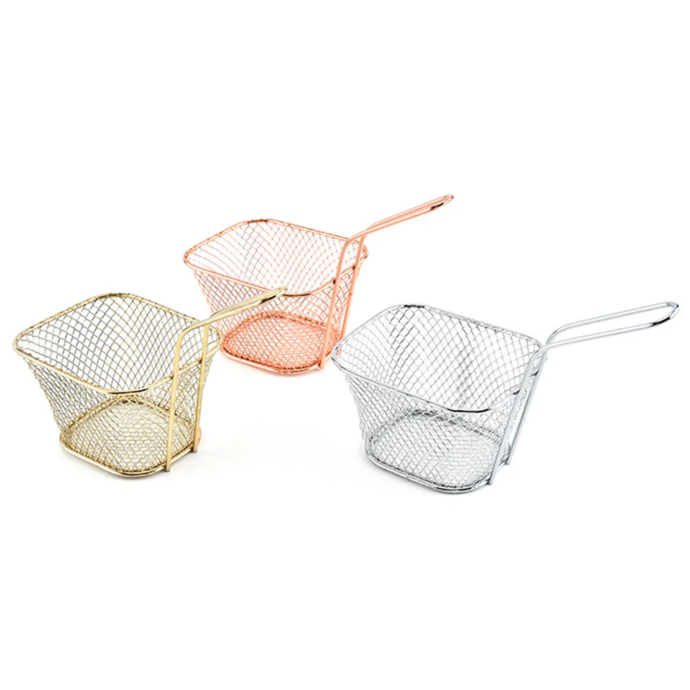 1PC Mini Iron Fry Baskets Chips Presentation Basket Strainer Food Basket Kitchen Tool Cooking French Fries Basket
1PC Mini Iron Fry Baskets Chips Presentation Basket Strainer Food Basket Kitchen Tool Cooking French Fries Basket