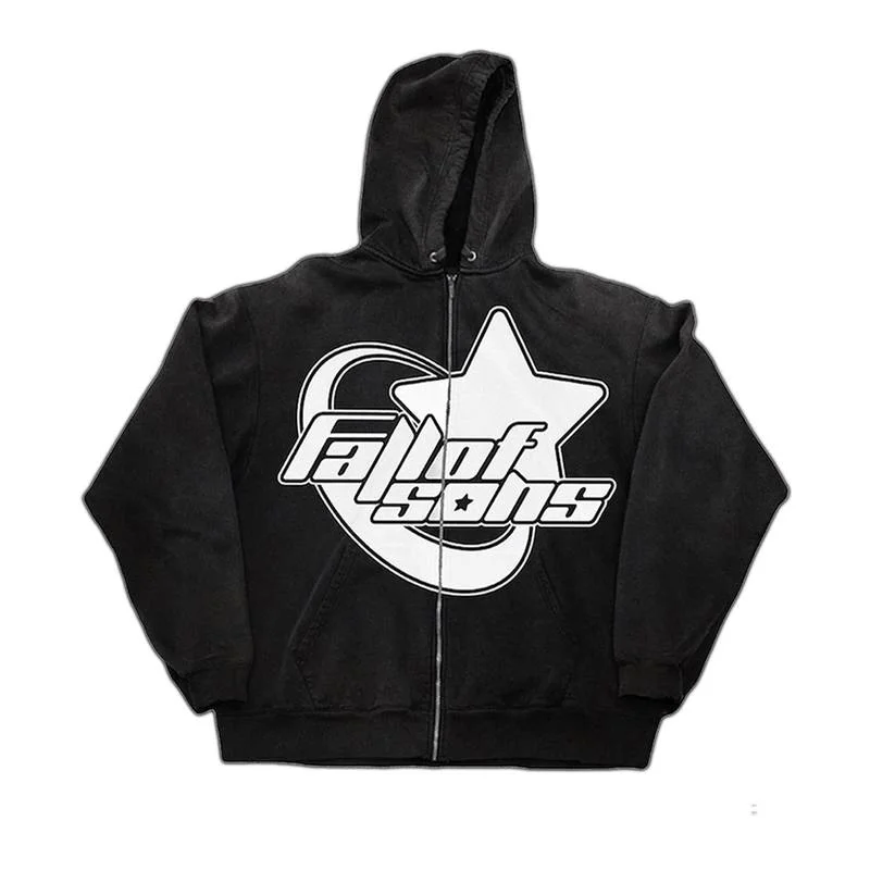 Fashion brand oversized monogram print winter women's Y2K Goth punk Harajuku Street zipper hoodie casual loose sweatshirt
Fashion brand oversized monogram print winter women's Y2K Goth punk Harajuku Street zipper hoodie casual loose sweatshirt