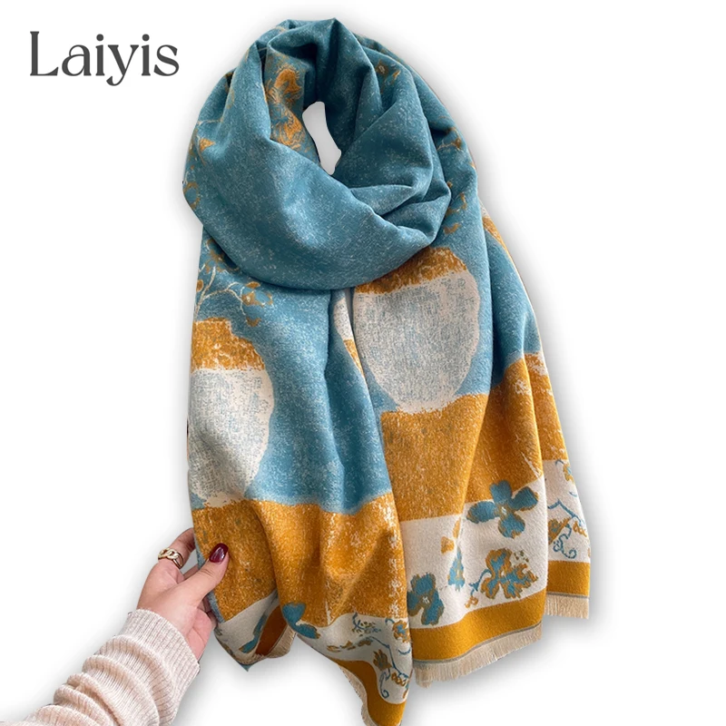 Design Stoles Echarpe Winter Women Shawl Scarf Luxury Print Floral Thick Warm Blanket Foualrd Hijab Female 180*65cm Bufanda 2022
Design Stoles Echarpe Winter Women Shawl Scarf Luxury Print Floral Thick Warm Blanket Foualrd Hijab Female 180*65cm Bufanda 2022