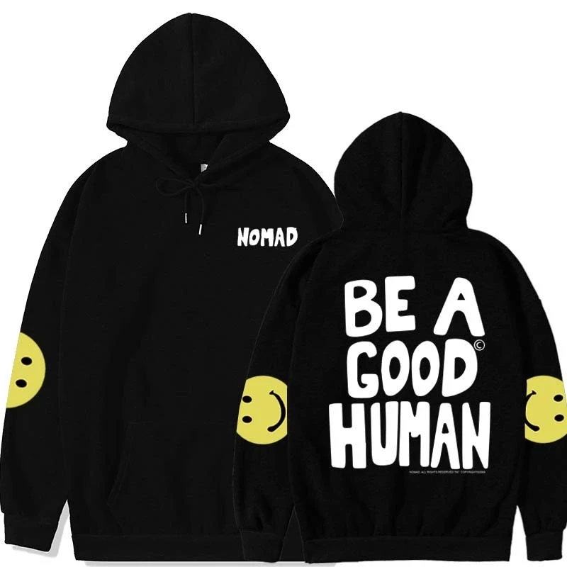 

Kpop Letter JIMIN NOMAD BE A GOOD HUMAN Printed Hoodie Winter Plus Fleece Sweatshirt Oversize Harajuku Sports Outfit Women Man