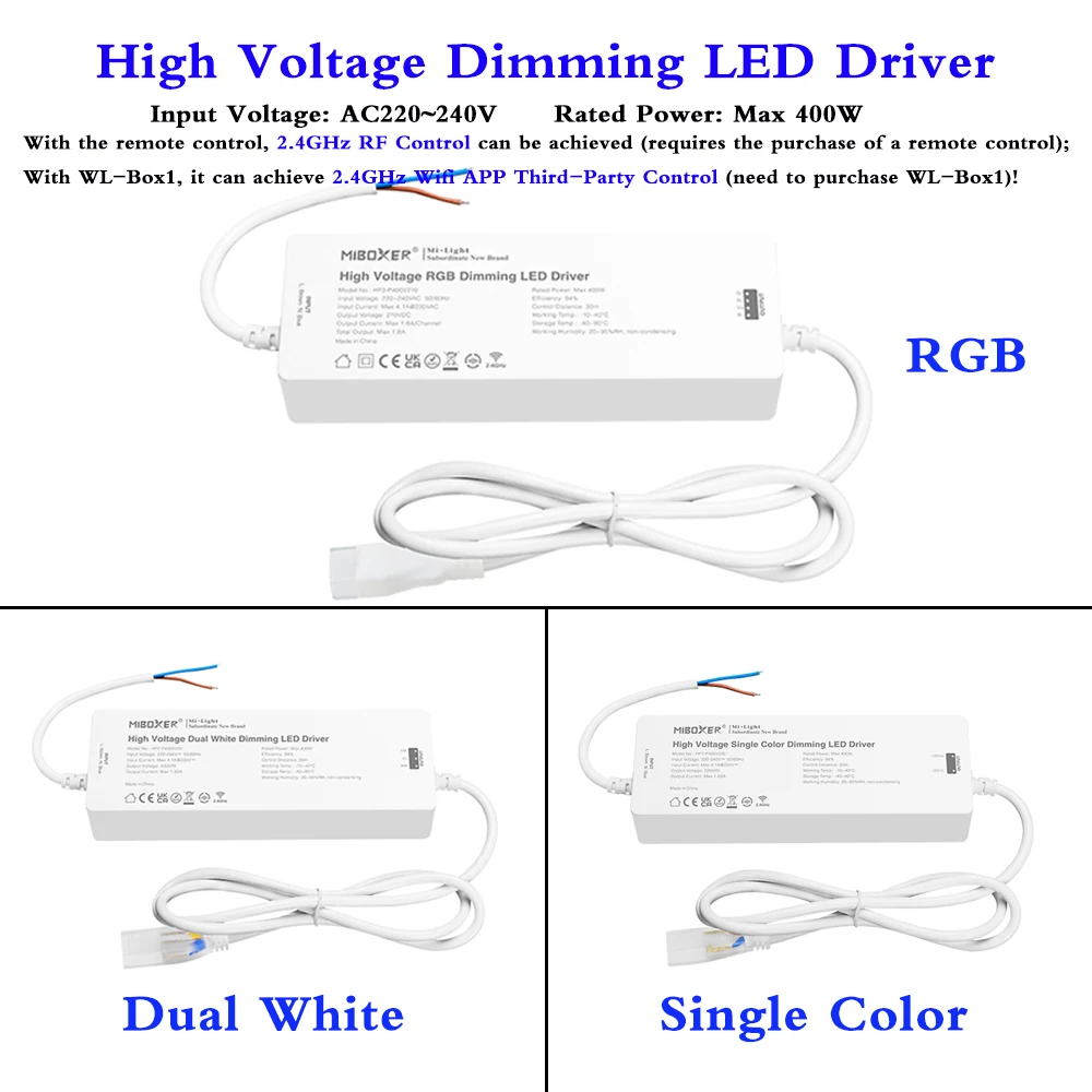 High Voltage Single Color Dual White RGB Dimmable LED Driver Input AC220V Adapter Lighting Transformer Can 2.4G Wireless Control
High Voltage Single Color Dual White RGB Dimmable LED Driver Input AC220V Adapter Lighting Transformer Can 2.4G Wireless Control