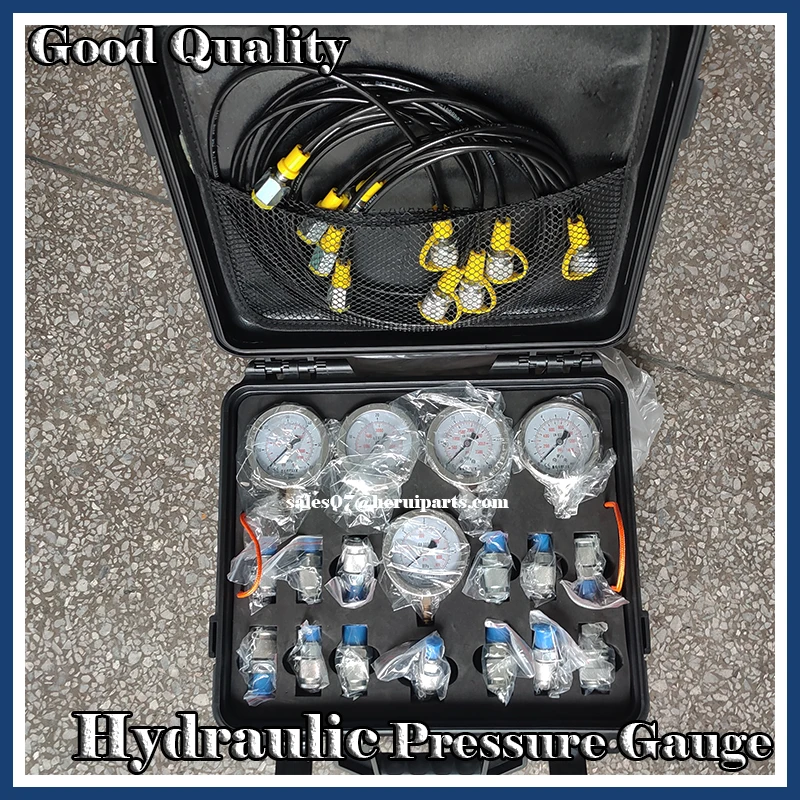 Набор гидравлических манометров, инструмент для тестирования гидравлического давления экскаватора
Набор гидравлических манометров, инструмент для тестирования гидравлического давления экскаватора