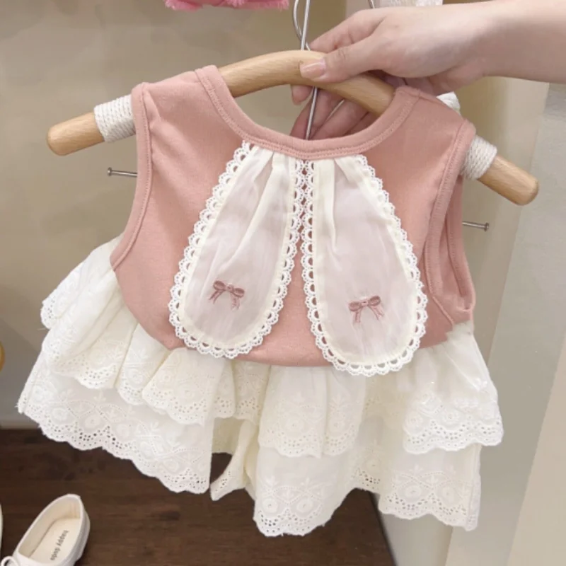 Girls Summer Clothes Two-Piece Set for Girls with Rabbit Ear T-Shirt and Cake Skirt In Casual Style Girls Clothes 2 To 8 Years
Girls Summer Clothes Two-Piece Set for Girls with Rabbit Ear T-Shirt and Cake Skirt In Casual Style Girls Clothes 2 To 8 Years