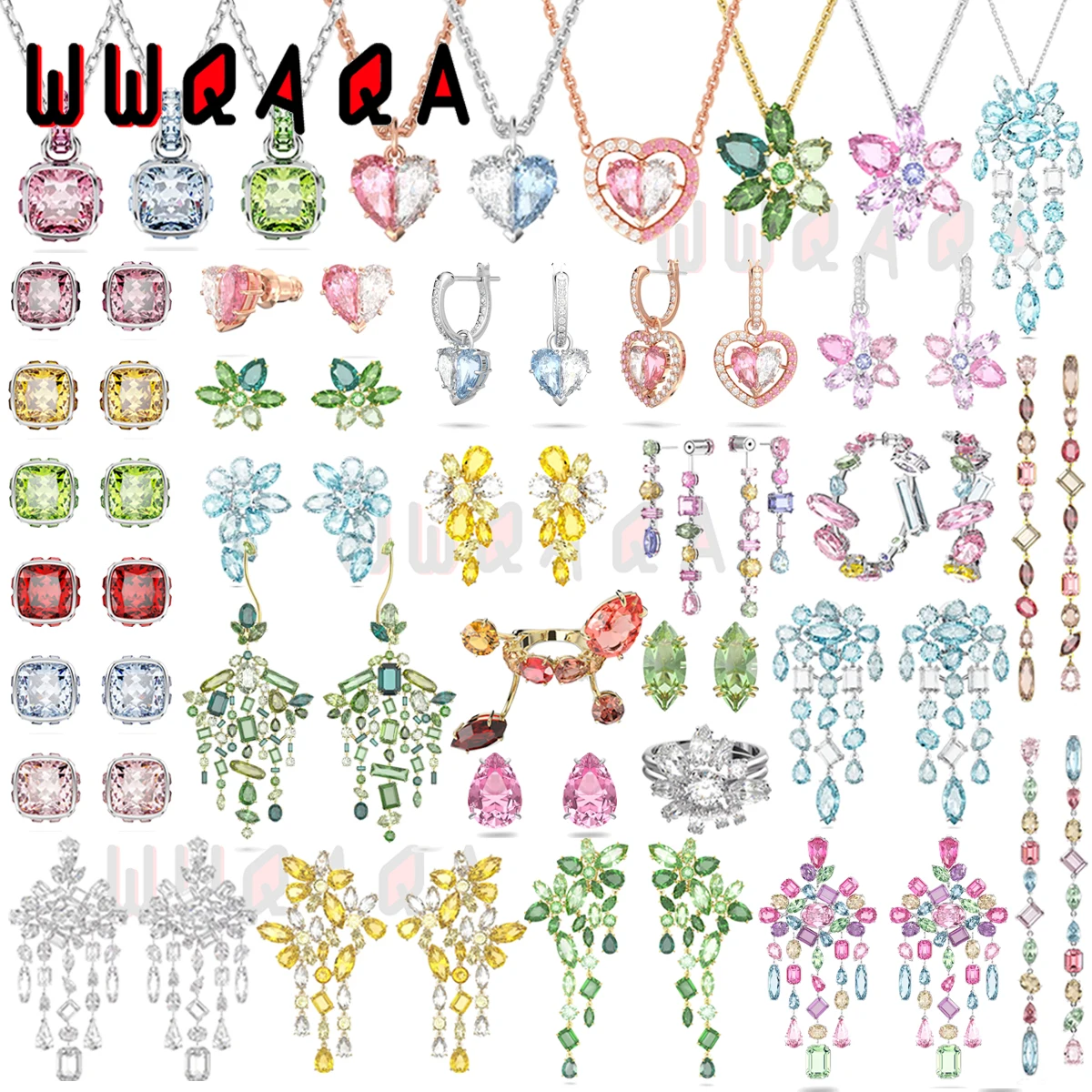 GEMA Fine Jewelry Set Charms Twelve Tone Birthstone Geometric Crystal Fashion SW Necklaces Earrings For Women's Anniversary Gift
GEMA Fine Jewelry Set Charms Twelve Tone Birthstone Geometric Crystal Fashion SW Necklaces Earrings For Women's Anniversary Gift