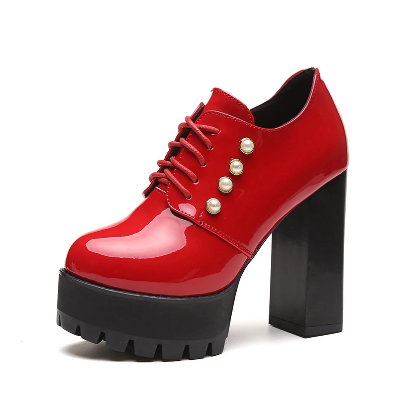 Ankle Boots for Women Bead Platform Boots Solid Round Toe Black Shoes Woman Super High Heels Patent Leather Botines Mujer
Ankle Boots for Women Bead Platform Boots Solid Round Toe Black Shoes Woman Super High Heels Patent Leather Botines Mujer