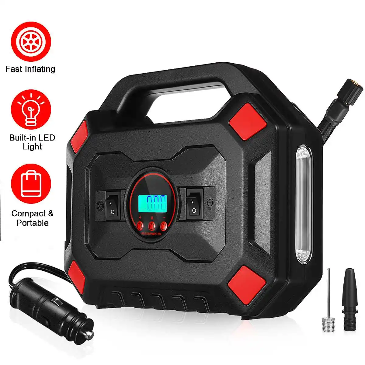 150PSI Car Compressor Car Tyre Inflator Portable Air Compressor Air Pump for Car Electric Motorcycle Bicycle Compressors Pumps
150PSI Car Compressor Car Tyre Inflator Portable Air Compressor Air Pump for Car Electric Motorcycle Bicycle Compressors Pumps