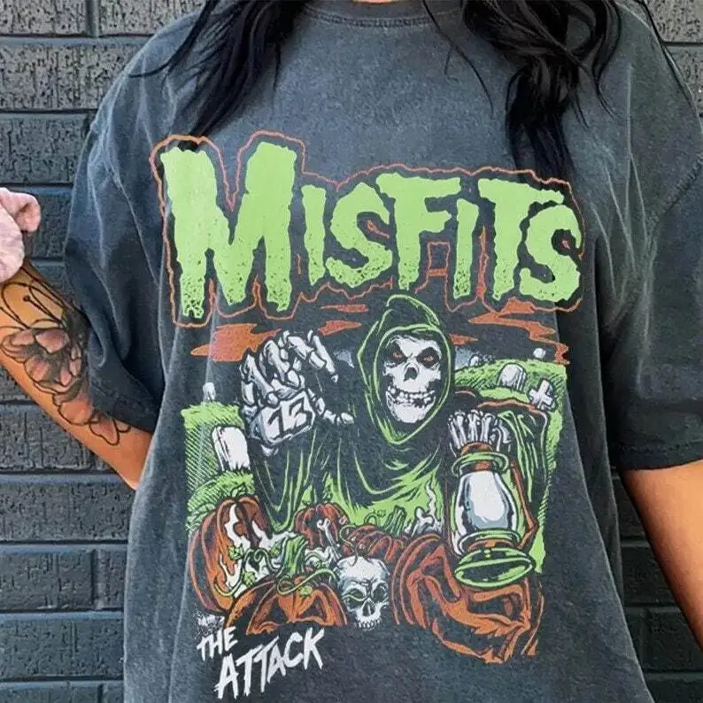 Футболка Misfits в винтажном стиле рубашка для рок-музыки все размеры с рисунком LB5963