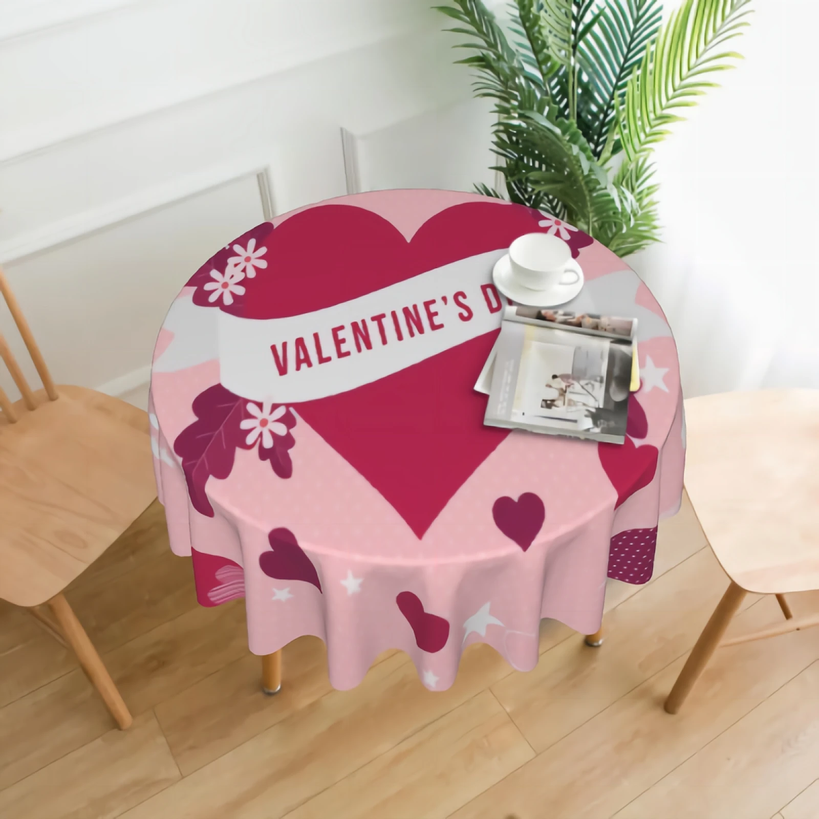 Valentine's Day Round Tablecloth 60 Inch Romantic Heart Shaped Table Cover Table Cloth
Valentine's Day Round Tablecloth 60 Inch Romantic Heart Shaped Table Cover Table Cloth