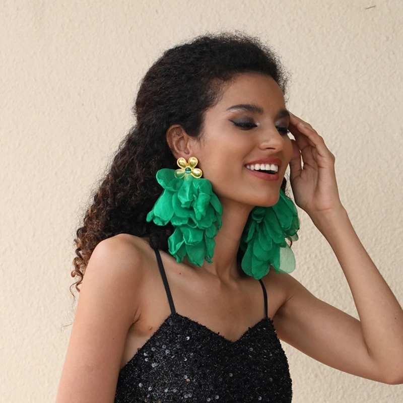 Unique Flower Fringe Dangle Earrings Spring Fashion Dangle Earring Exaggerated Fabric Flower Fringe Earring Women Girl
Unique Flower Fringe Dangle Earrings Spring Fashion Dangle Earring Exaggerated Fabric Flower Fringe Earring Women Girl