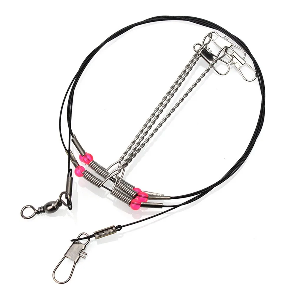 5Pcs Stainless Steel Trace Wire Leader Fishing Line Leaders With Snap & Swivel 93cm 0.6mm Wire Fishing Accessories Tackle Tool
5Pcs Stainless Steel Trace Wire Leader Fishing Line Leaders With Snap & Swivel 93cm 0.6mm Wire Fishing Accessories Tackle Tool