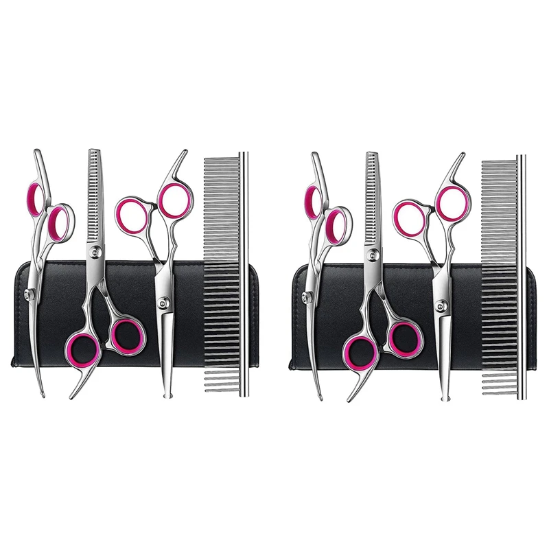 2X Pet Grooming Scissors Set With Safety Round Tip, Dog Grooming Scissors Kit For Dog Cat Hair Care
2X Pet Grooming Scissors Set With Safety Round Tip, Dog Grooming Scissors Kit For Dog Cat Hair Care