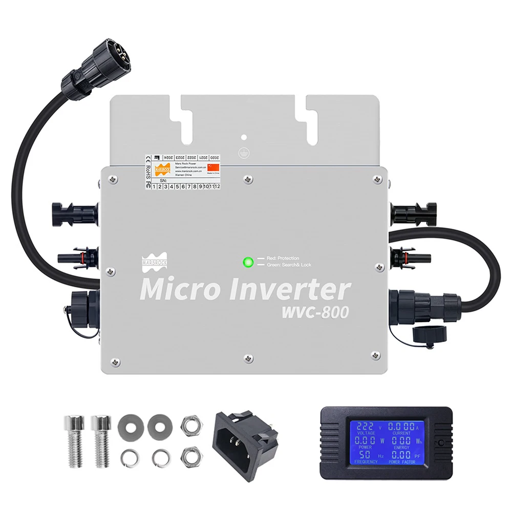 800W DC22V-50V to AC 120V 230V Solar Grid-Tie Microinverter Built-In MPPT Solar Pure Sine Wave Grid On Inverter for Solar Panels
800W DC22V-50V to AC 120V 230V Solar Grid-Tie Microinverter Built-In MPPT Solar Pure Sine Wave Grid On Inverter for Solar Panels