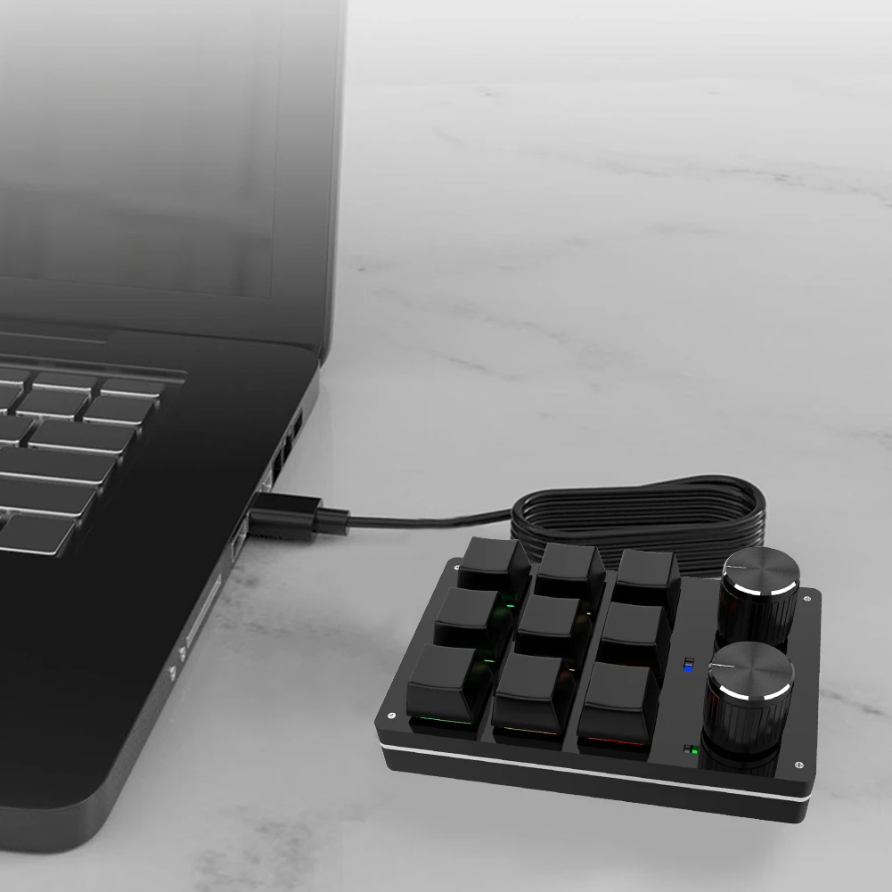 Игровая клавиатура для макросъемки с RGB маркировочной ручкой, 9 клавиш, 2 ручки, программируемая механическая клавиатура одной рукой для пут...
Игровая клавиатура для макросъемки с RGB маркировочной ручкой, 9 клавиш, 2 ручки, программируемая механическая клавиатура одной рукой для пут...