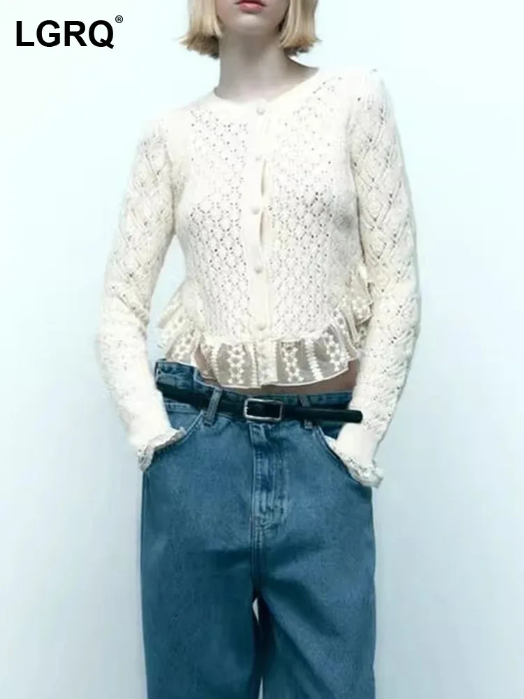 Женский трикотажный кардиган с кружевным подолом, 19Z1218
Женский трикотажный кардиган с кружевным подолом, 19Z1218