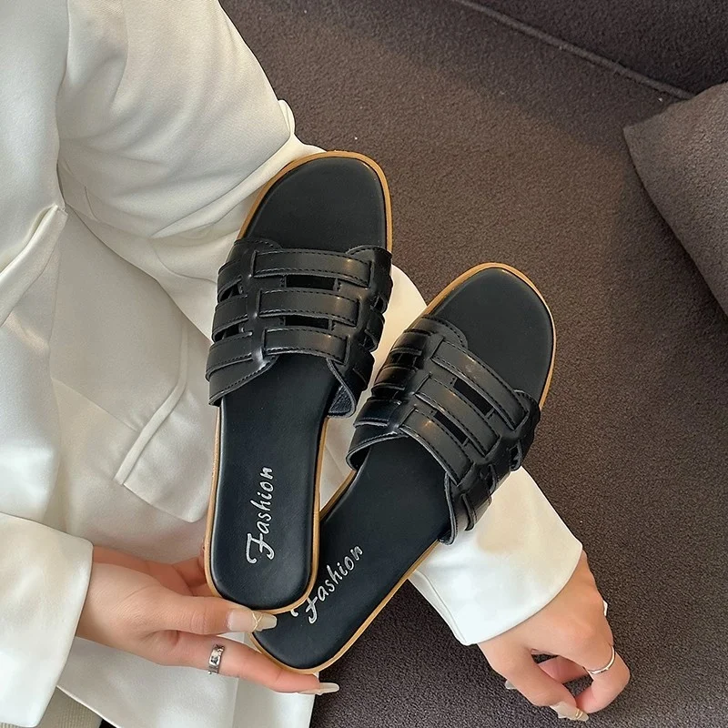 New Summer Women Slippers Square Toe Braided Flat Bottom Females Sandals Fashion Leisure Solid Breathable Non-slip Ladies Shoes
New Summer Women Slippers Square Toe Braided Flat Bottom Females Sandals Fashion Leisure Solid Breathable Non-slip Ladies Shoes