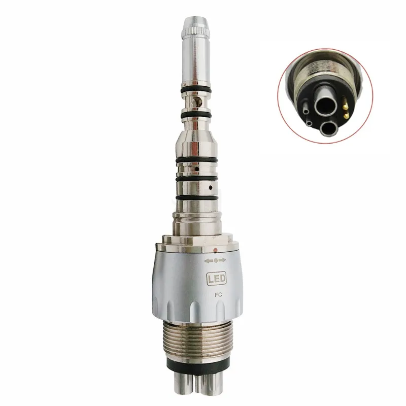 K Type Fiber optic handpiece LED Coupler 6 holes Quick Coupling Coupler Adaptor dental tools Handpiece Spare Parts
K Type Fiber optic handpiece LED Coupler 6 holes Quick Coupling Coupler Adaptor dental tools Handpiece Spare Parts